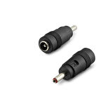 Notebook Adaptör Ucu Çevirici 3.5*1.35 (M) To 5.5*2.5 (F) 10Lu Paket Siyah HDX1314