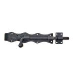 Antika Tarz Dekoratif Pirinç Dövme Kapı Sürgüsü - 20cm, Oksit