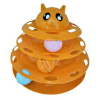 Kedi Başlıklı 3 Katlı Kedi Oyuncağı