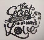 FOCCAA DİZAYN Mutfak Duvar Yazısı Dekoratif Metal Tablo