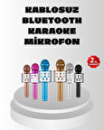 Kablosuz Bluetooth Karaoke Mikrofon  Yankı Efektli