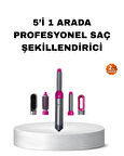 5’i 1 Arada Saç Şekillendirme Seti Negatif İyon Teknolojili ve Hızlı Kurutmalı