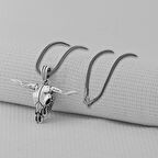 Boğa Kafatası 925 Ayar Erkek Gümüş Kolye