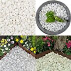 DOLOMİT TAŞI BEYAZ 2-4 cm 20 KG DOĞAL DEKORASYON TAŞI