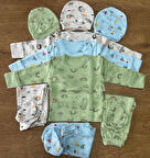 Tois Baby Desenli Patikli 3'lü 3 Adet Set 3 Farklı Renk Yenidoğan Erkek 0-3 Ay Hastane Çıkışı