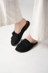 Süet Loafer Terlik Püsküllü Bağcıklı Günlük Makosen Mule Sabo Terlik