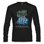 Supernatural - Impala Siyah Erkek Sweatshirt