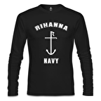 Rihanna Navy Siyah Erkek Sweatshirt