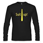 How I Met Your Mother - Suit Up Siyah Erkek Sweatshirt