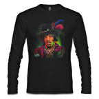 Jimi Hendrix Siyah Erkek Sweatshirt