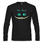 Alice in Wonderland - Cat Siyah Erkek Sweatshirt