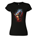 Joker - Face Siyah Kadın Tshirt