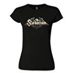 Sabaton - Logo Siyah Kadın Tshirt