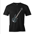 Gitar - Bass Siyah Erkek Tshirt