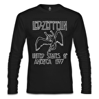 Led Zeppelin - 1977 Siyah Erkek Sweatshirt