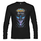 World Warcraft - Arthas Siyah Erkek Sweatshirt
