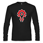 World Warcraft - Logo Siyah Erkek Sweatshirt