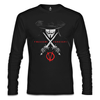 V for Vendetta - Freedom Siyah Erkek Sweatshirt