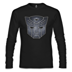 Transformers Logo 1 Siyah Erkek Sweatshirt