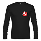 Ghost Busters Logo Siyah Erkek Sweatshirt