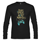 Just Five More Minutes Siyah Erkek Sweatshirt