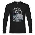 Muhammad Ali - Float Like a Butterfly Siyah Erkek Sweatshirt