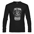 Muhammad Ali - The Man Who has Wings Siyah Erkek Sweatshirt