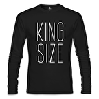 King Size Siyah Erkek Sweatshirt