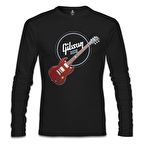 Gitar - Gibson - USA Siyah Erkek Sweatshirt