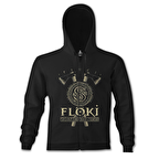 Vikings - Floki Siyah Erkek Kapşonlu