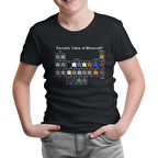 Minecraft - Periodic Table Siyah Çocuk Tshirt