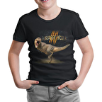 Jurassic World T-Rex Siyah Çocuk Tshirt