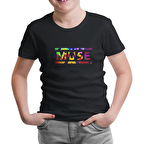 Muse - Cover Logo Siyah Çocuk Tshirt