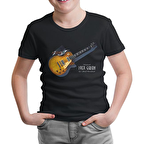 Gitar - Gibson - 1959 Siyah Çocuk Tshirt