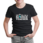 World's Best Teacher Science Öğretmenler Günü Siyah Çocuk Tshirt