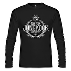 BTS -  Jungkook Siyah Erkek Sweatshirt