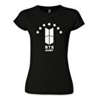 BTS -  Stars Siyah Kadın Tshirt
