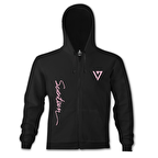 Seventeen - Logo Siyah Erkek Kapşonlu