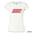 Ikon - Logo Beyaz Kadın Tshirt