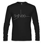 Shinee - Logo Siyah Erkek Sweatshirt
