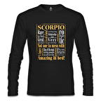 Burç - Scorpio Amazing  Siyah Erkek Sweatshirt