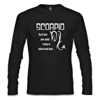 Burç - Scorpio Lose Mind Siyah Erkek Sweatshirt