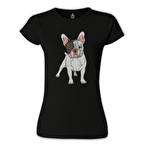 French Bulldog Siyah Kadın Tshirt