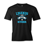 Legends Born in October - Arrow Siyah Erkek Tshirt