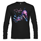 Lady Gaga - Motorcycle Siyah Erkek Sweatshirt