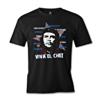 Che Guevara - Viva Siyah Erkek Tshirt