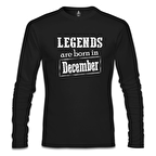 Burç - Born in December Vintage Siyah Erkek Sweatshirt