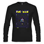 Pac-Man - Get Ready Siyah Erkek Sweatshirt