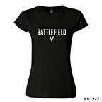 Battlefield 5 - Logo Siyah Kadın Tshirt