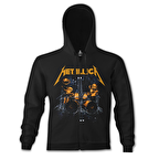Metallica - Sticks Siyah Erkek Kapşonlu